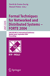 Couverture cartonnée Formal Techniques for Networked and Distributed Systems - FORTE 2004 de 