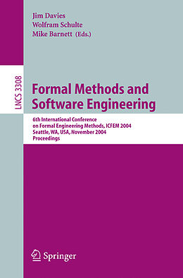 Couverture cartonnée Formal Methods and Software Engineering de 