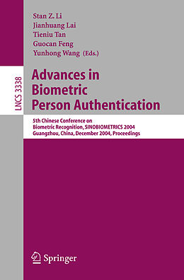 Couverture cartonnée Advances in Biometric Person Authentication de 