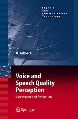 Livre Relié Voice and Speech Quality Perception de Ute Jekosch