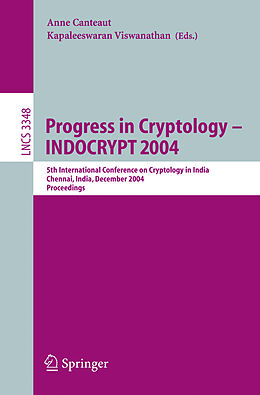 Kartonierter Einband Progress in Cryptology - INDOCRYPT 2004 von 