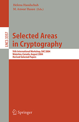 Couverture cartonnée Selected Areas in Cryptography de 