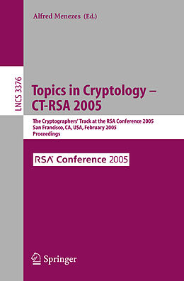 Kartonierter Einband Topics in Cryptology -- CT-RSA 2005 von 