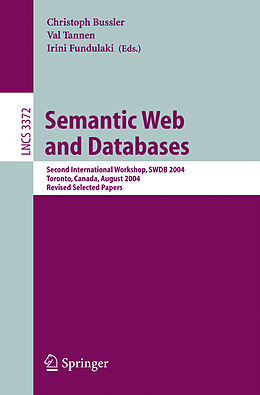 Couverture cartonnée Semantic Web and Databases de 