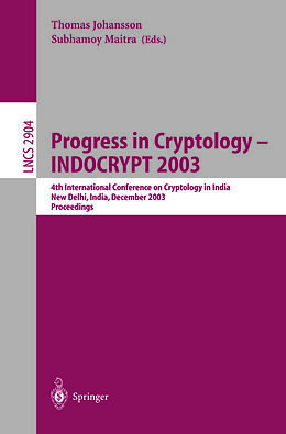 E-Book (pdf) Progress in Cryptology -- INDOCRYPT 2003 von 