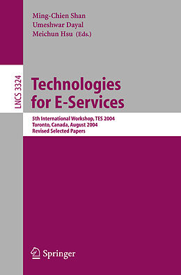 Couverture cartonnée Technologies for E-Services de 