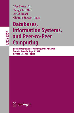 Couverture cartonnée Databases, Information Systems, and Peer-to-Peer Computing de 