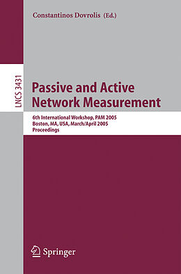 Kartonierter Einband Passive and Active Network Measurement von 