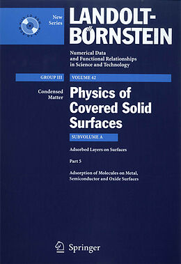 Set mit div. Artikeln (Set) Adsorption of Molecules on Metal, Semiconductor and Oxide Surfaces von 
