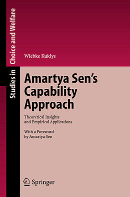 Livre Relié Amartya Sen's Capability Approach de Wiebke Kuklys