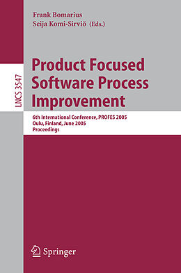 Couverture cartonnée Product Focused Software Process Improvement de 
