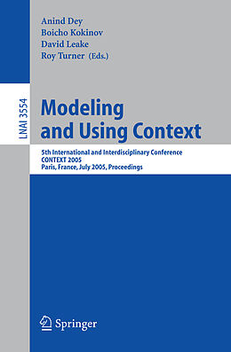 Couverture cartonnée Modeling and Using Context de 