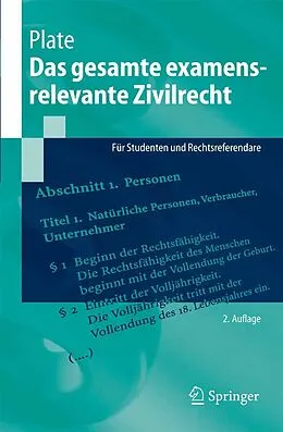 E-Book (pdf) Das gesamte examensrelevante Zivilrecht von Jürgen Plate