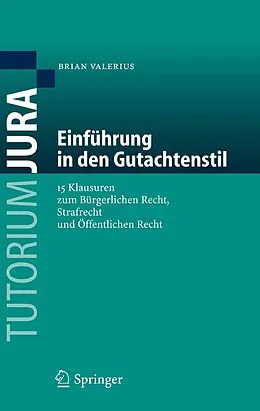 E-Book (pdf) Einführung in den Gutachtenstil von Brian Valerius