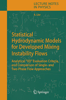 Fester Einband Statistical Hydrodynamic Models for Developed Mixing Instability Flows von Antoine Llor