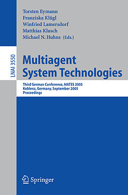 Couverture cartonnée Multiagent System Technologies de 