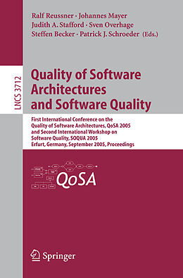 Kartonierter Einband Quality of Software Architectures and Software Quality von 