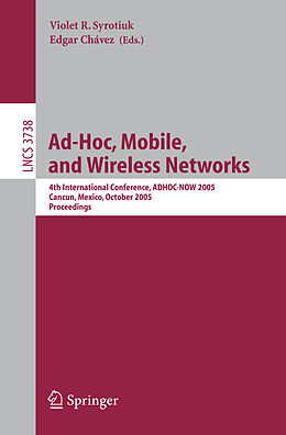 Kartonierter Einband Ad-Hoc, Mobile, and Wireless Networks von 