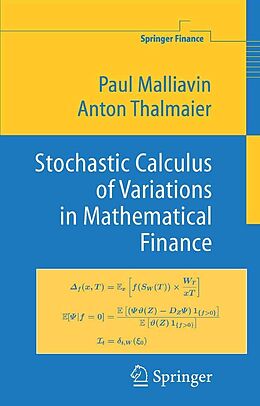 E-Book (pdf) Stochastic Calculus of Variations in Mathematical Finance von Paul Malliavin, Anton Thalmaier