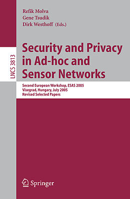 Kartonierter Einband Security and Privacy in Ad-hoc and Sensor Networks von 