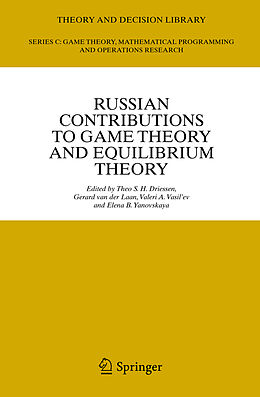 Livre Relié Russian Contributions to Game Theory and Equilibrium Theory de 