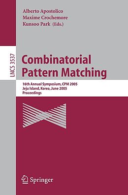 eBook (pdf) Combinatorial Pattern Matching de 