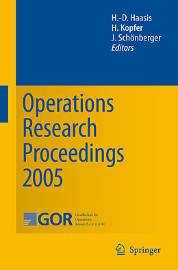 Kartonierter Einband Operations Research Proceedings 2005 von 