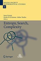 eBook (pdf) Entropy, Search, Complexity de Imre Csiszár, Gyula O. H. Katona, Gábor Tardos