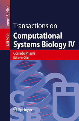E-Book (pdf) Transactions on Computational Systems Biology IV von 