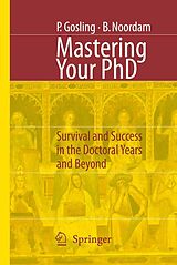 eBook (pdf) Mastering Your PhD de Patricia Gosling, Lambertus D. Noordam