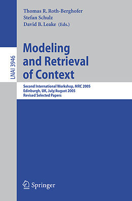 Kartonierter Einband Modeling and Retrieval of Context von 