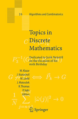 Livre Relié Topics in Discrete Mathematics de 