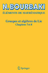 Couverture cartonnée Groupes et algèbres de Lie de Nicolas Bourbaki