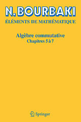 Couverture cartonnée Algèbre commutative de N. Bourbaki