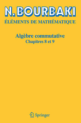 Couverture cartonnée Algèbre commutative de N. Bourbaki