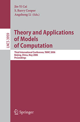 E-Book (pdf) Theory and Applications of Models of Computation von 