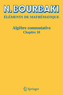 Couverture cartonnée Algèbre commutative de N. Bourbaki
