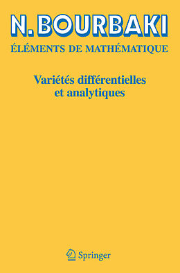 Couverture cartonnée Variétés différentielles et analytiques de Nicolas Bourbaki