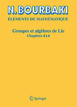 Couverture cartonnée Groupes et algèbres de Lie de N. Bourbaki