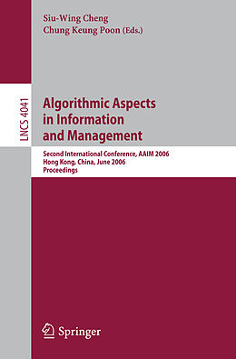 E-Book (pdf) Algorithmic Aspects in Information and Management von 