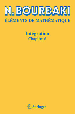 Couverture cartonnée Intégration de Nicolas Bourbaki