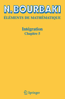 Couverture cartonnée Intégration de Nicolas Bourbaki