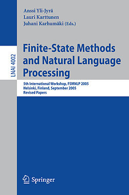 Kartonierter Einband Finite-State Methods and Natural Language Processing von 