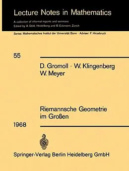 E-Book (pdf) Riemannsche Geometrie im Großen von Detlef Gromoll, Wilhelm Klingenberg, Wolfgang Meyer