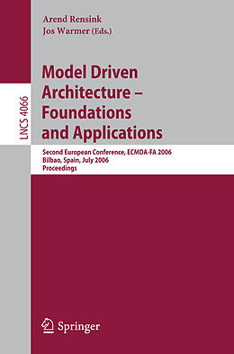 Kartonierter Einband Model-Driven Architecture - Foundations and Applications von 