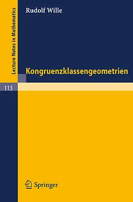 E-Book (pdf) Kongruenzklassengeometrien von Rudolf Wille