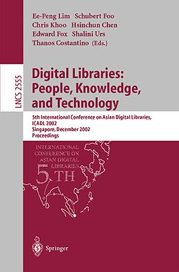 E-Book (pdf) Digital Libraries: People, Knowledge, and Technology von 