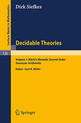 E-Book (pdf) Decidable Theories von Dirk Siefkes