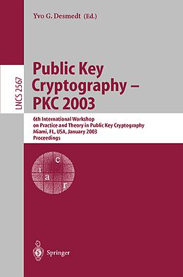 E-Book (pdf) Public Key Cryptography - PKC 2003 von 