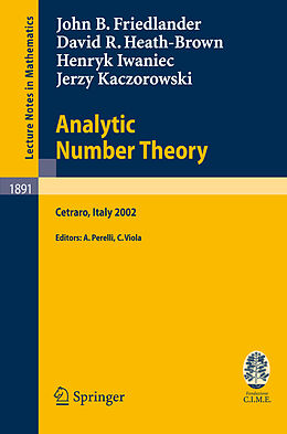 Couverture cartonnée Analytic Number Theory de J. B. Friedlander, D. R. Heath-Brown, H. Iwaniec